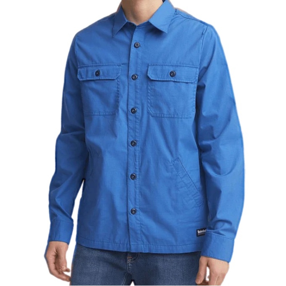 Timberland Boys Button Down Long Sleeve‎ Shirt Blue Size 12